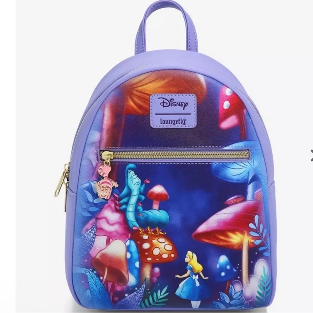 Loungefly Disney Alice In Wonderland Mushroom Caterpillar Mini Backpack
